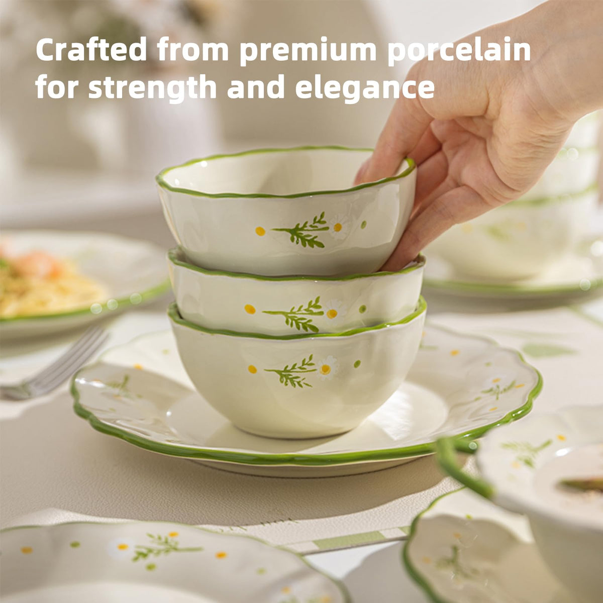 12-Piece Hand-painted Ceramic Dinnerware Set R255500