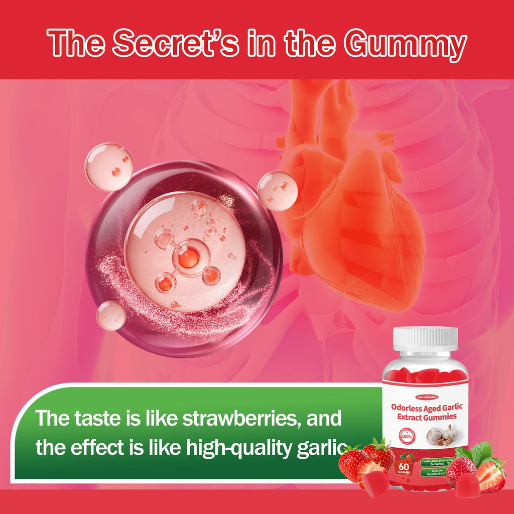 Aged Garlic Extract Gummies Strawberry Flavor U849
