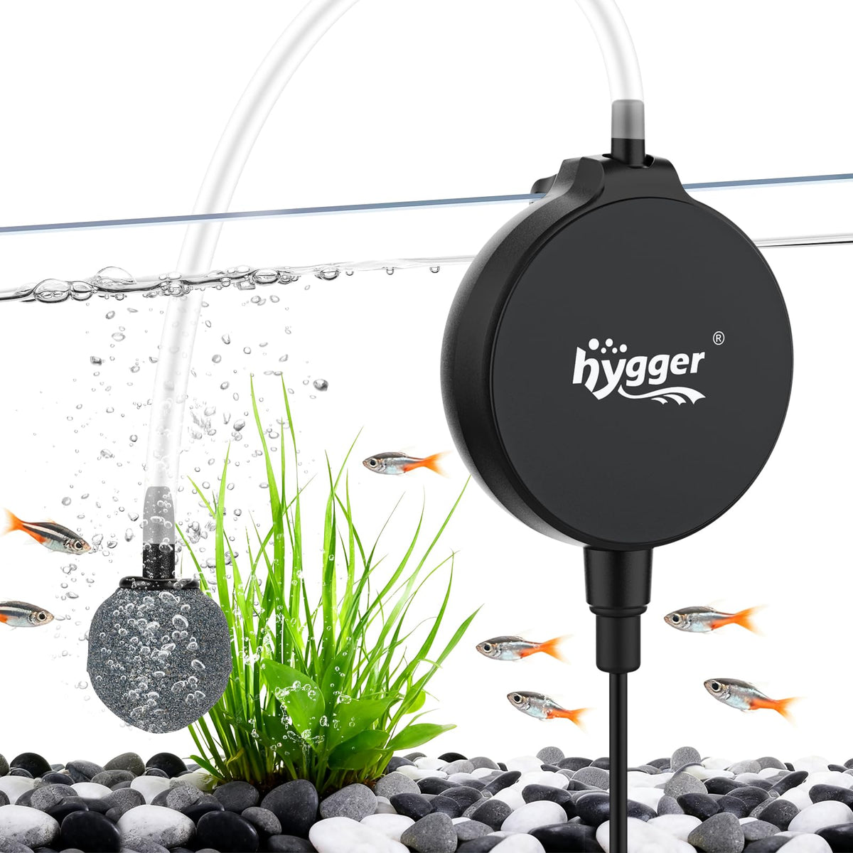 1.5 Watt Mini Aquarium Air Pump with Air Stone Tubing Z608160