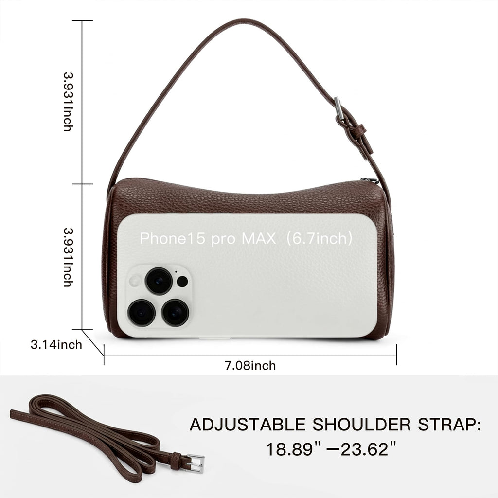 Small Vegan Leather Purse With Adjustable Strap H463