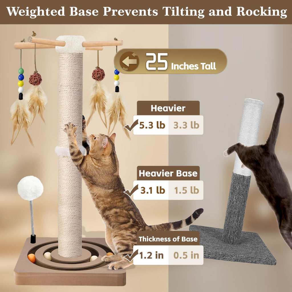 Sisal Cat Scratching Post with Toys B577
