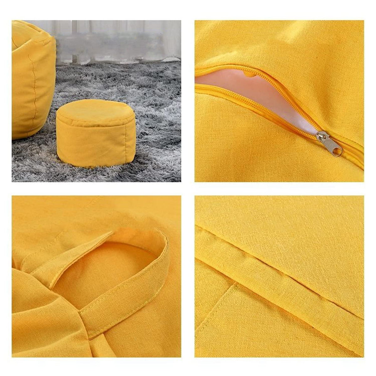 Yellow Washable Bean Bag Chair Cover N54397