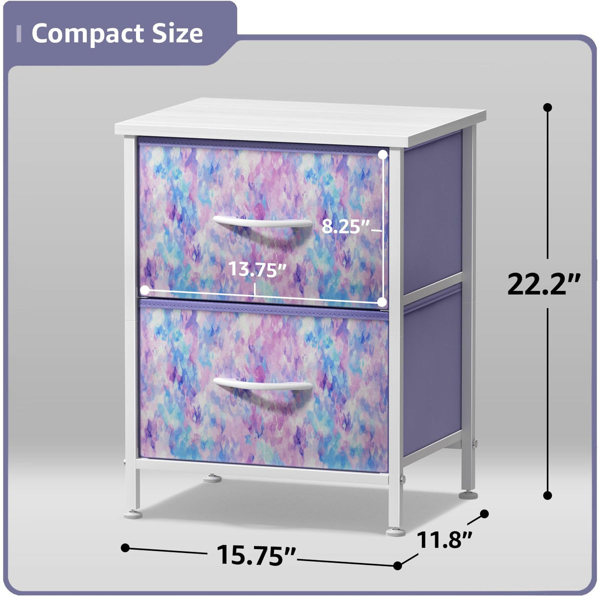 2-Drawer Kids Nightstand N881