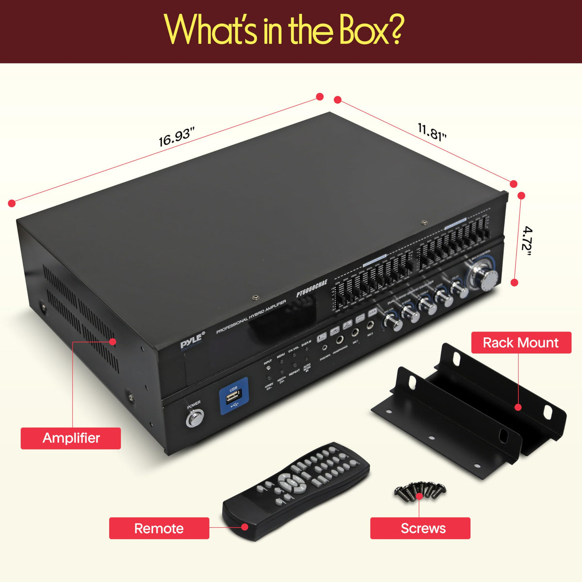 2000W 6-Channel Bluetooth Hybrid Home Amplifier T767