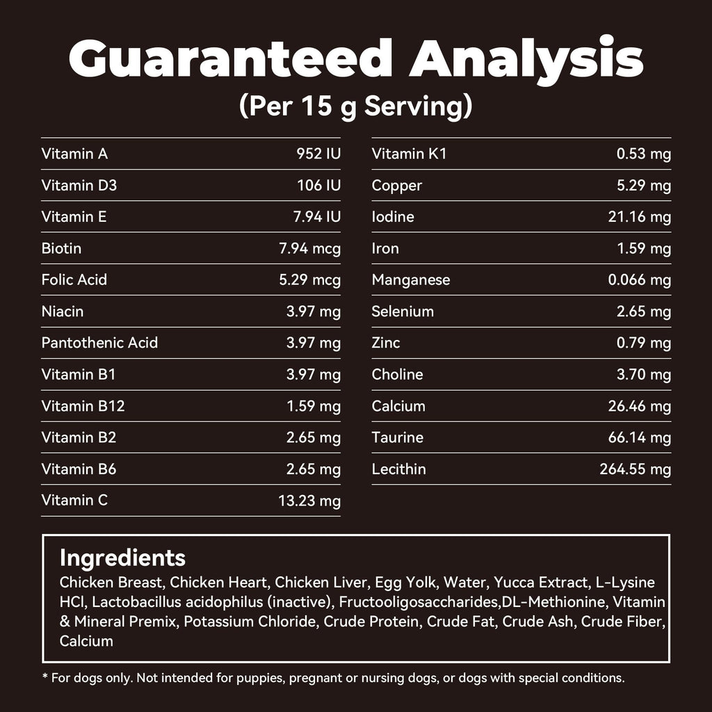 High Calorie Weight Gain Supplement for Dogs with Probiotics, Taurine & Vitamin E T20874