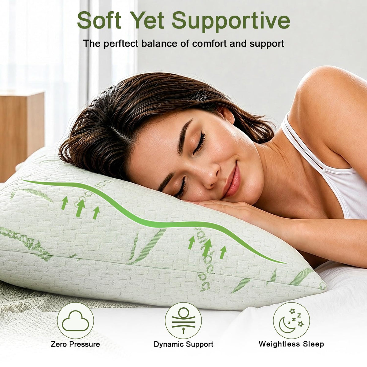 King Size Pillows Set of 2, Soft, Machine Washable K57961