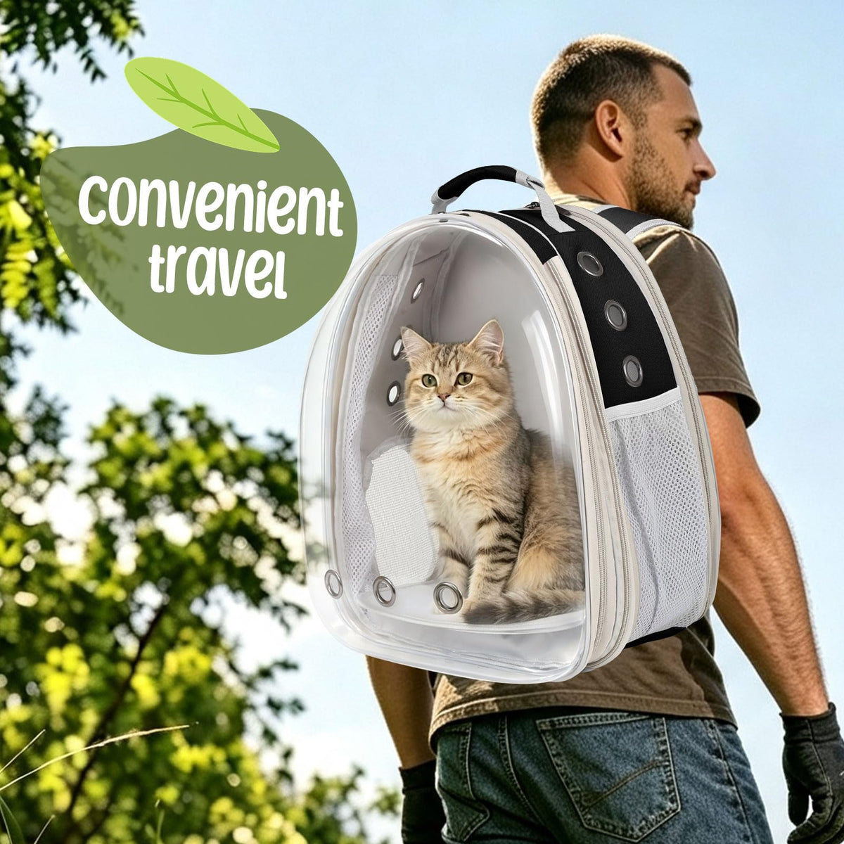 Large Cat Backpack Carrier U849765