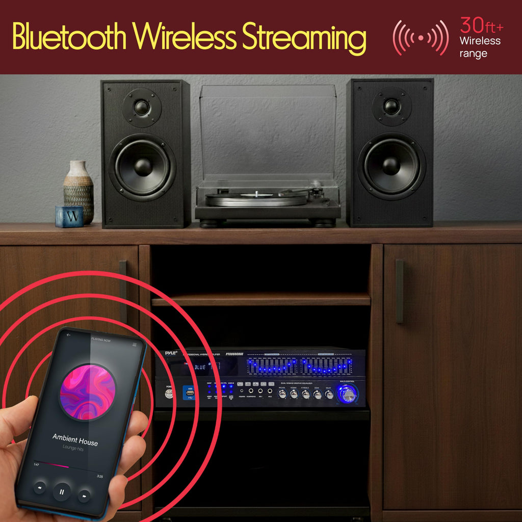 2000W 6-Channel Bluetooth Hybrid Home Amplifier T767