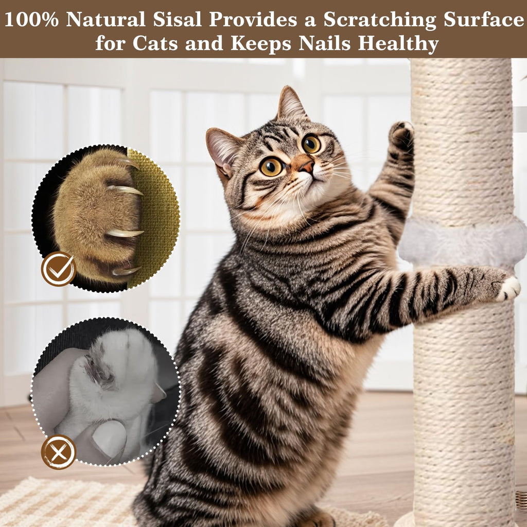 Sisal Cat Scratching Post with Toys B577