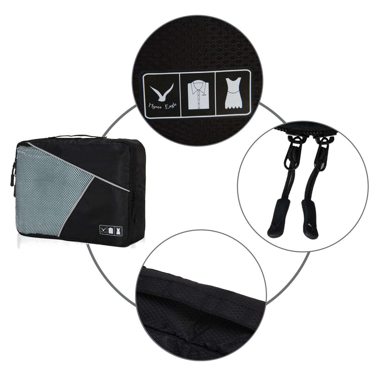 Rolling Backpack with Wheels 43L with Packing Cubes Set J90818