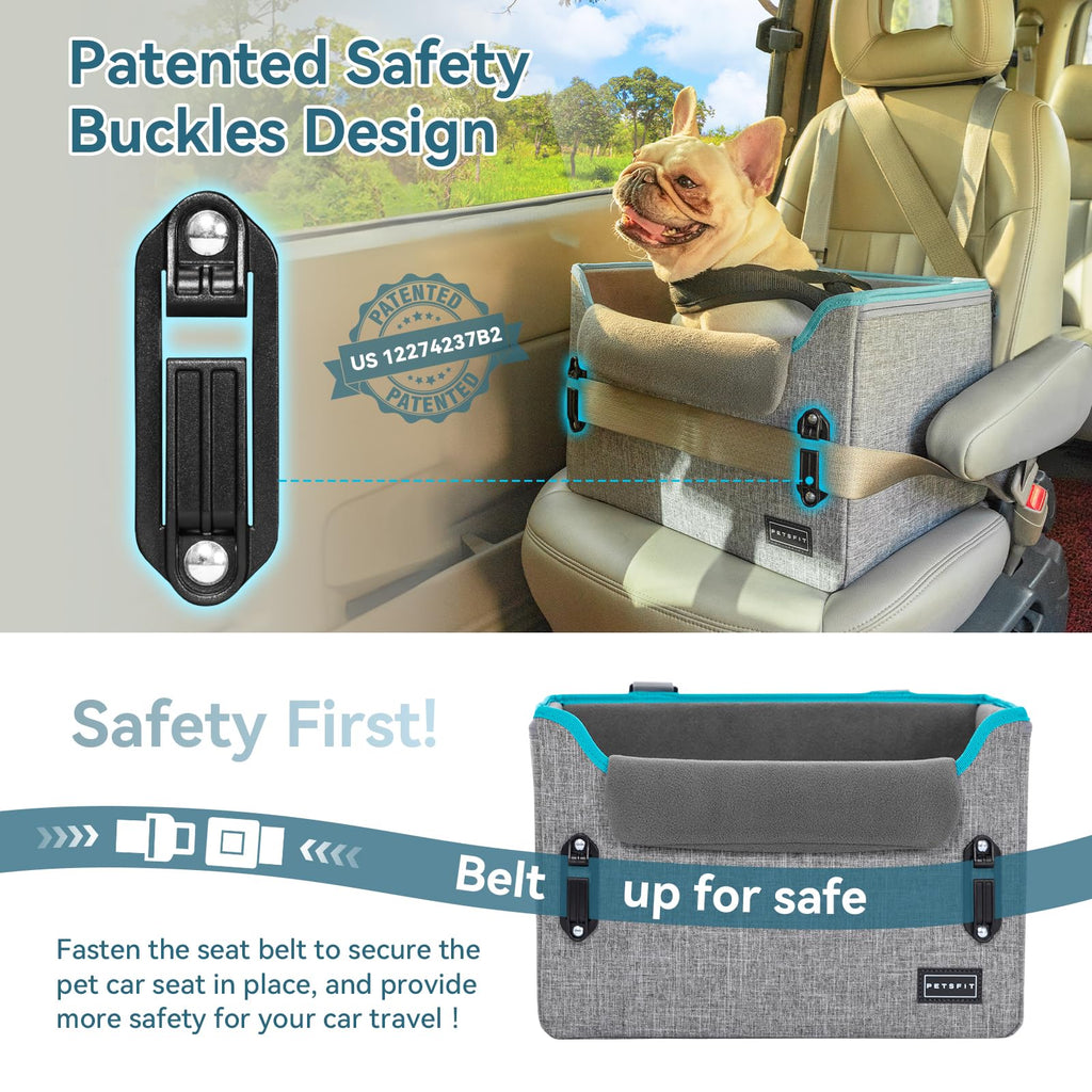 Foldable Dog Booster Car Seat with Safety Tether X22848