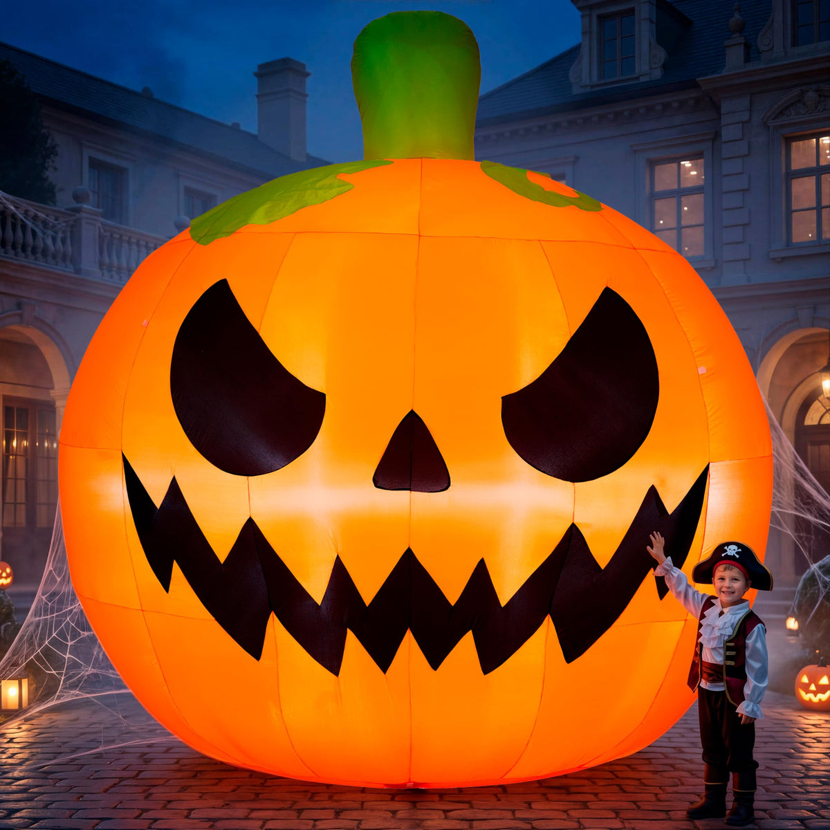 10FT Tall Inflatable Pumpkin with Built-in LED Lights D243