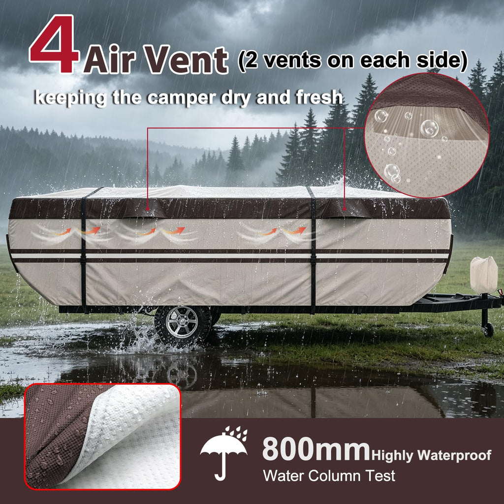 9 Layers Waterproof 14-16ft Pop Up Camper Cover W34321