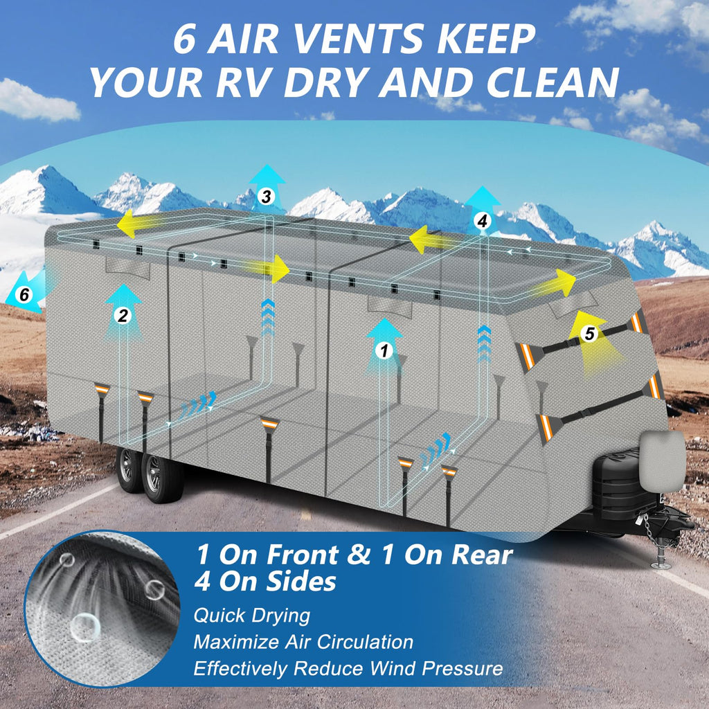 22-24 ft 500D Oxford Waterproof Travel Trailer Cover E917