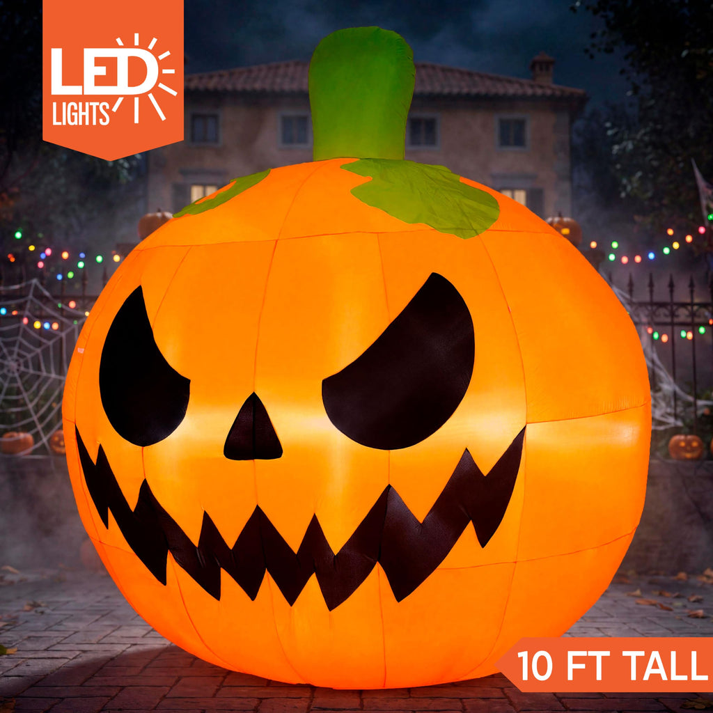 10FT Tall Inflatable Pumpkin with Built-in LED Lights D243