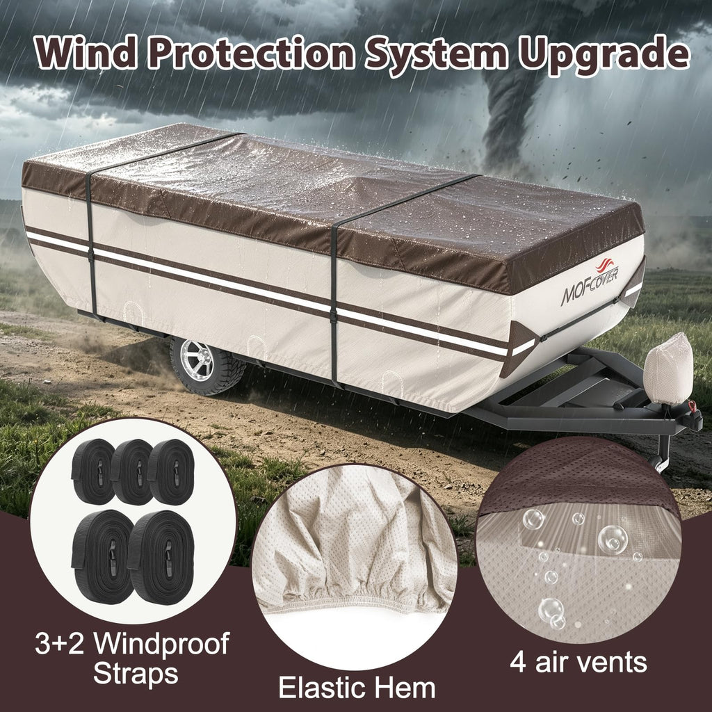 9 Layers Waterproof 14-16ft Pop Up Camper Cover W34321