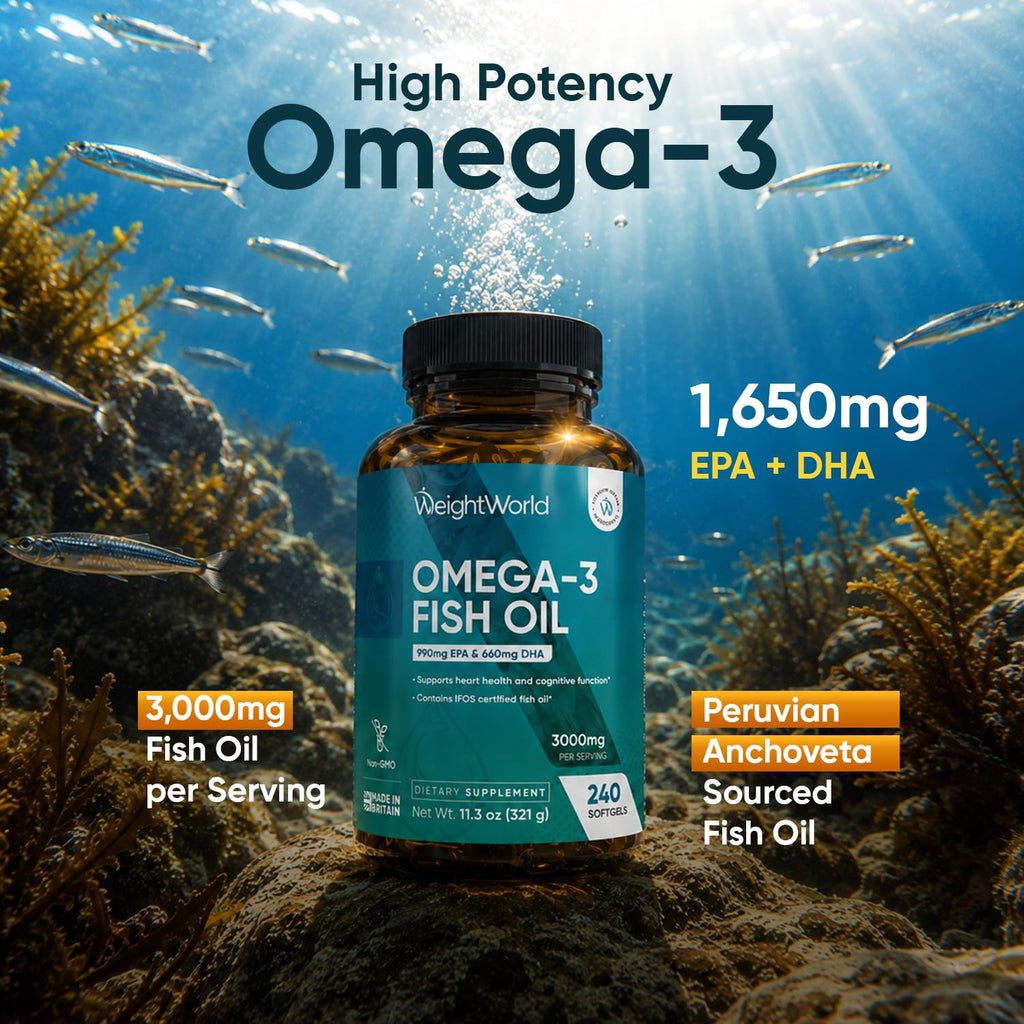Omega 3 Fish Oil 3000mg 240 Softgels G8248