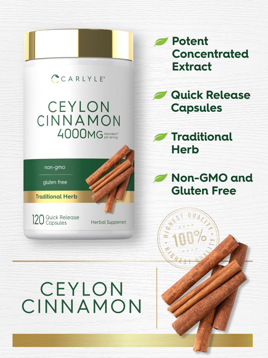 Cinnamon Capsules 120 Count L777