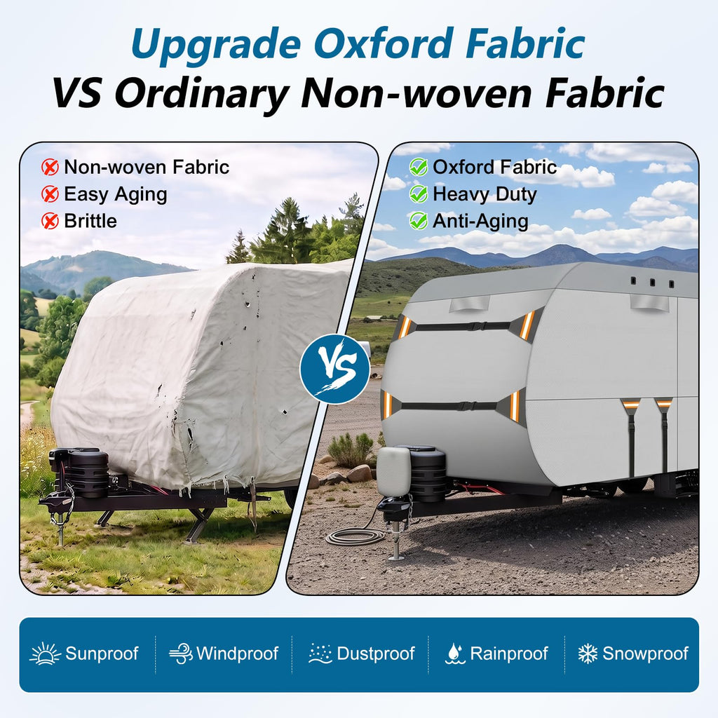 22-24 ft 500D Oxford Waterproof Travel Trailer Cover E917