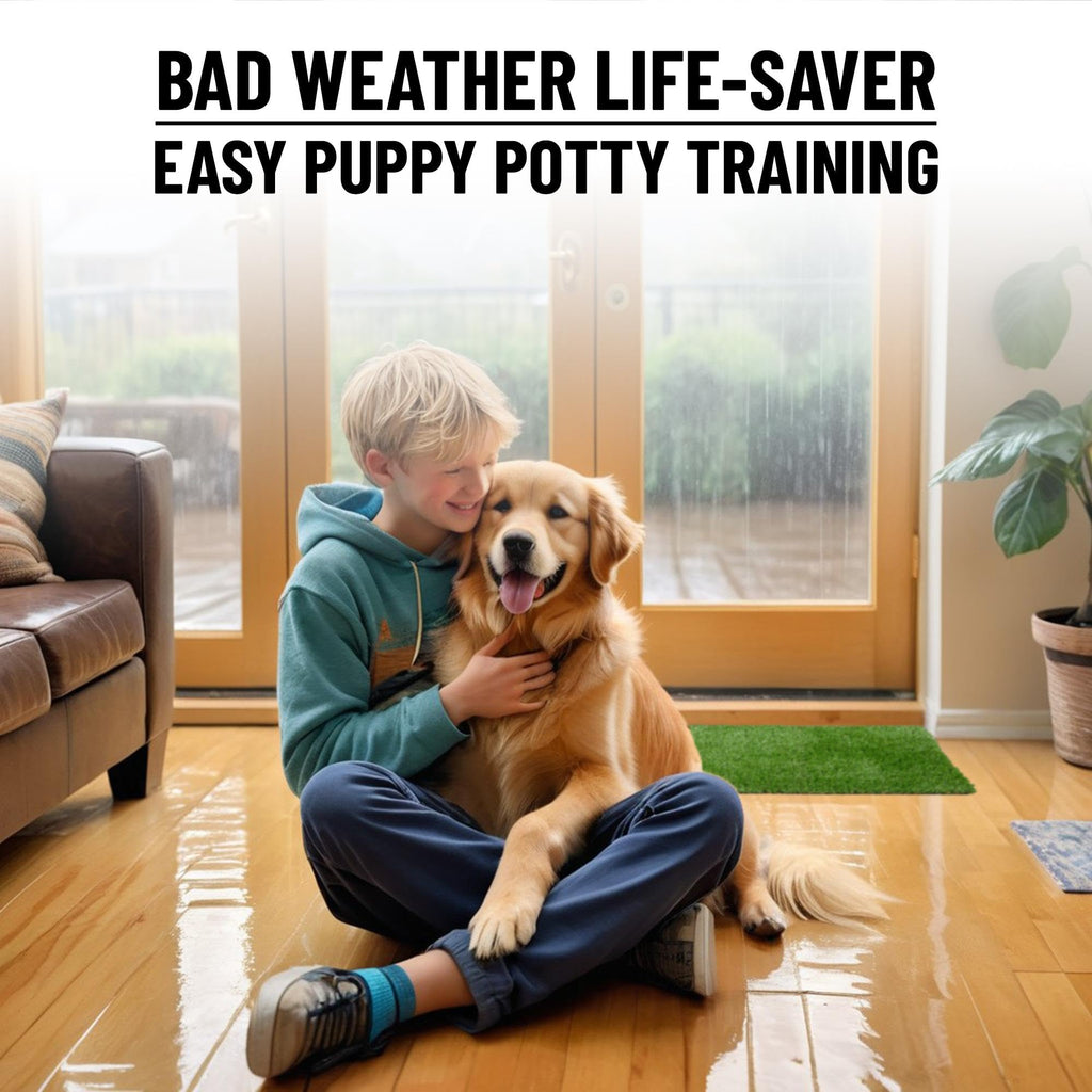 Artificial Grass Puppy Potty Training Pad with Tray 15" x 30" R517433