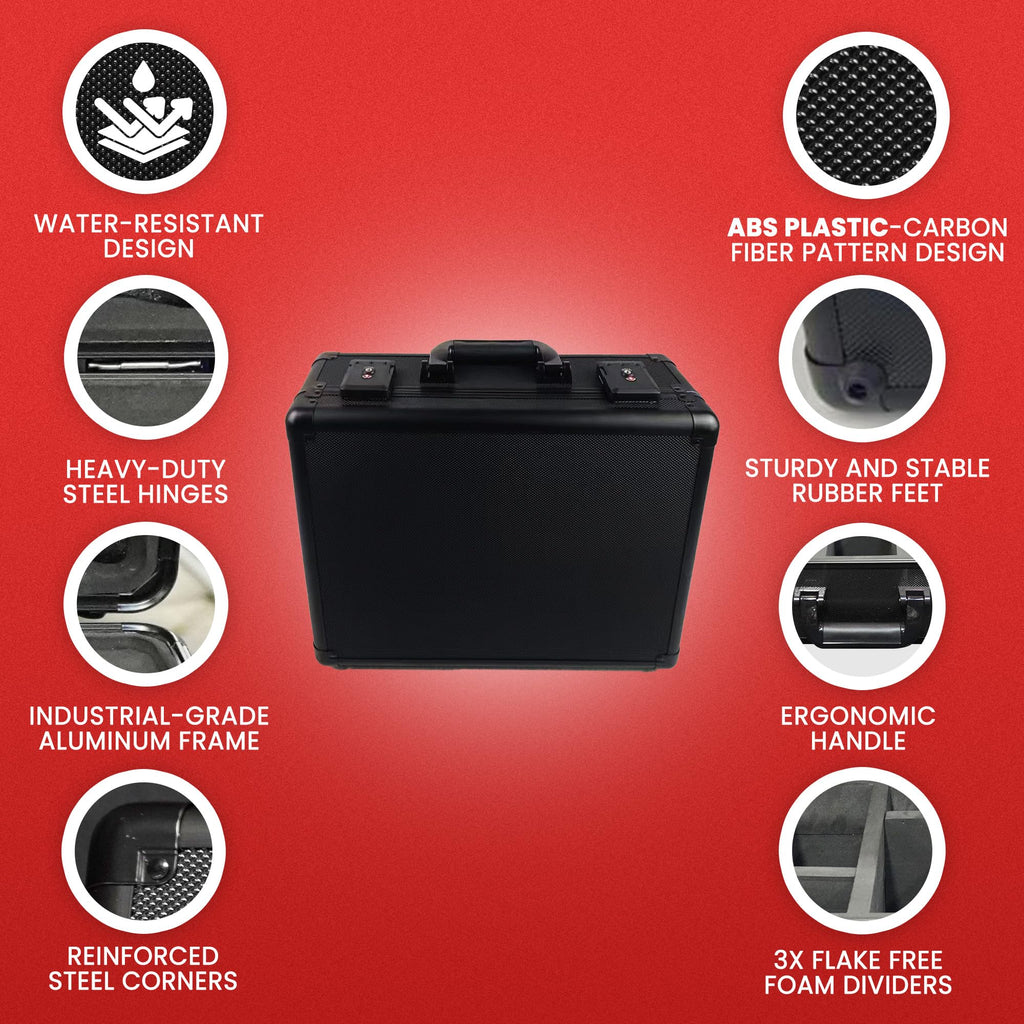 Black 3 Row Graded Card Storage Box with TSA Lock S698949