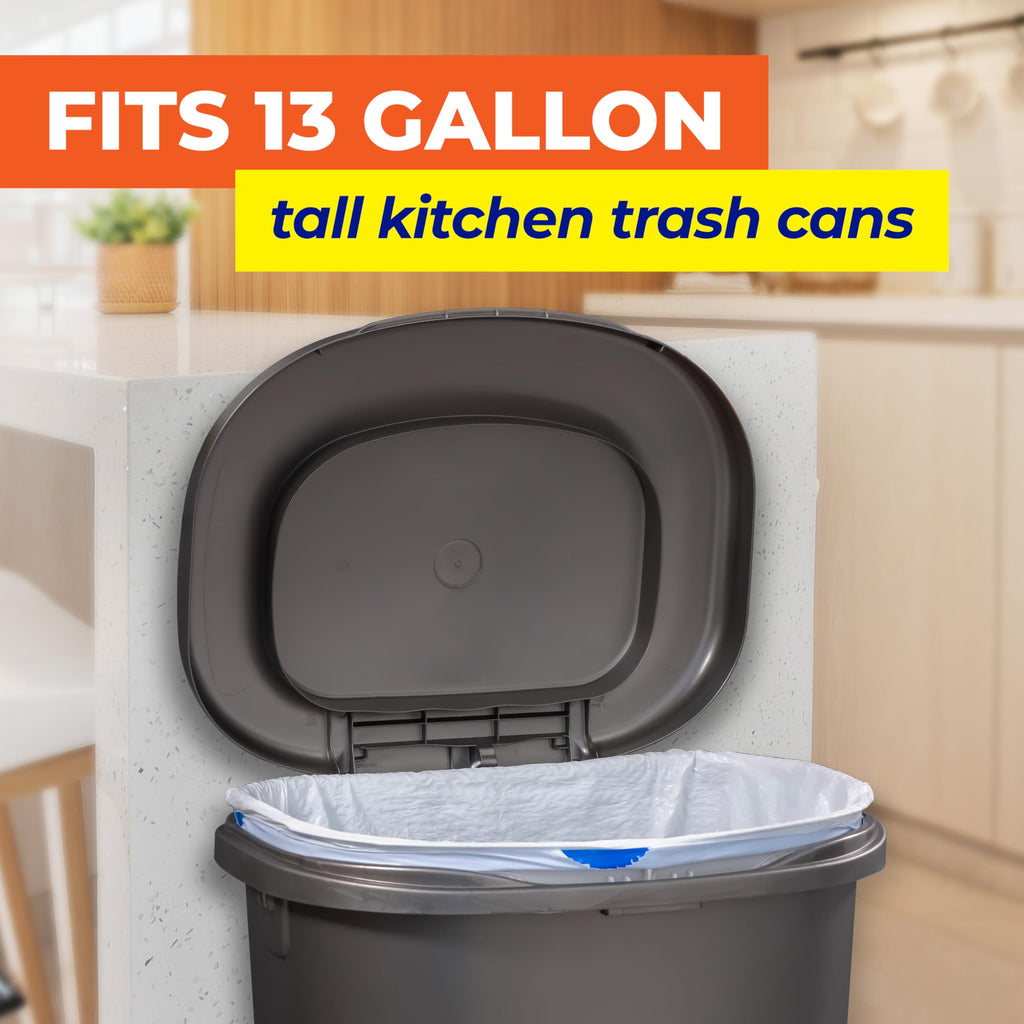 13 Gallon White Unscented Trash Bags 45ct N2750