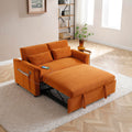 Orange Velvet Sleeper Sofa Q31752
