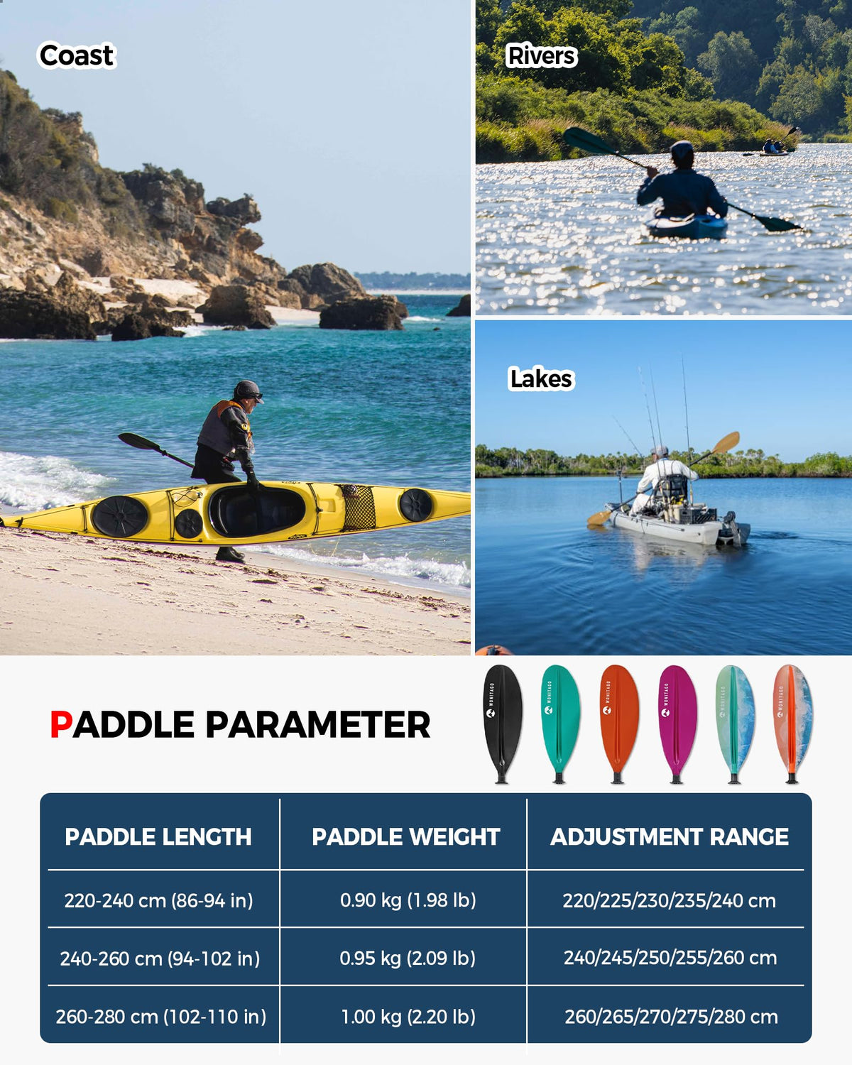 Adjustable Lightweight Kayak Paddle S18787