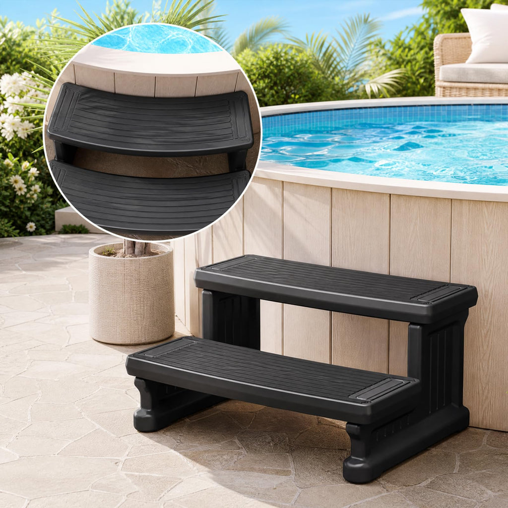 Non-Slip 2-Step Hot Tub Steps H8798