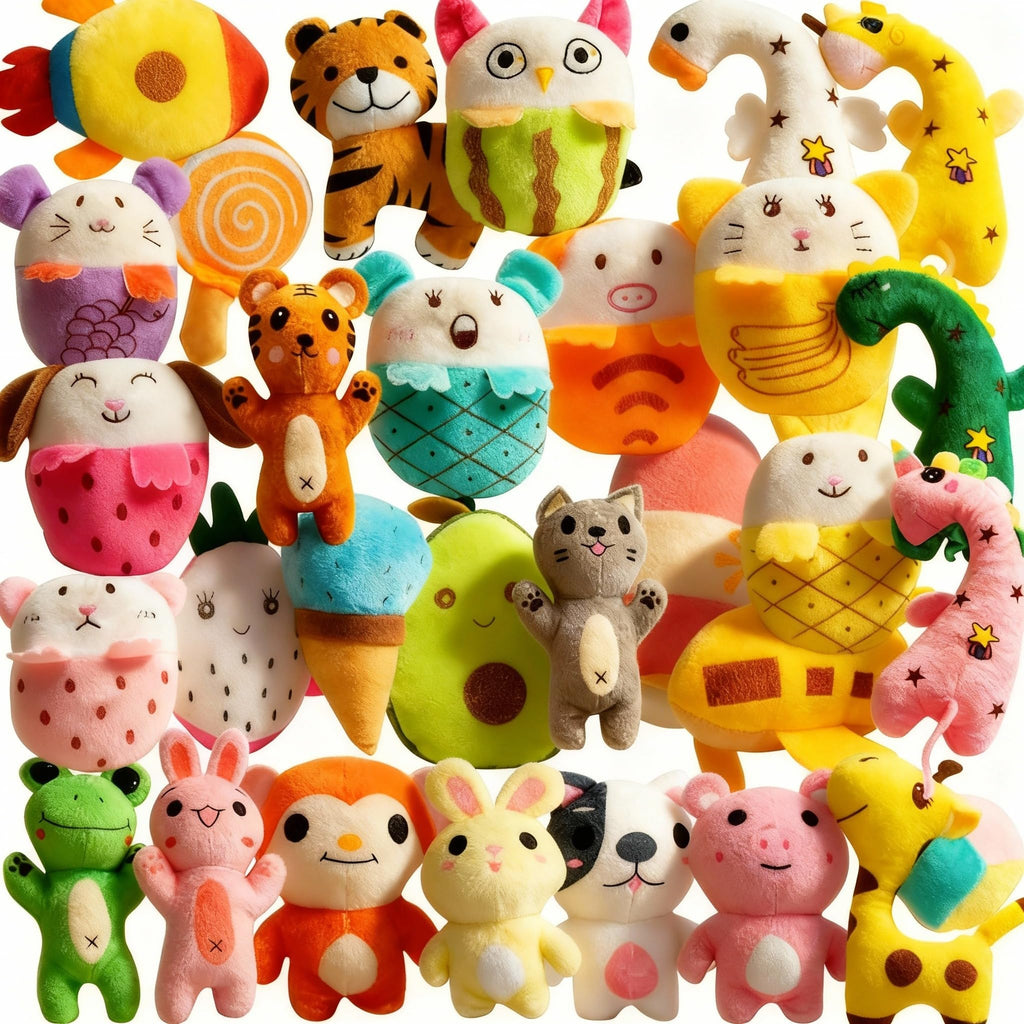 30 Pack Plush Squeaky Dog Toys V39162