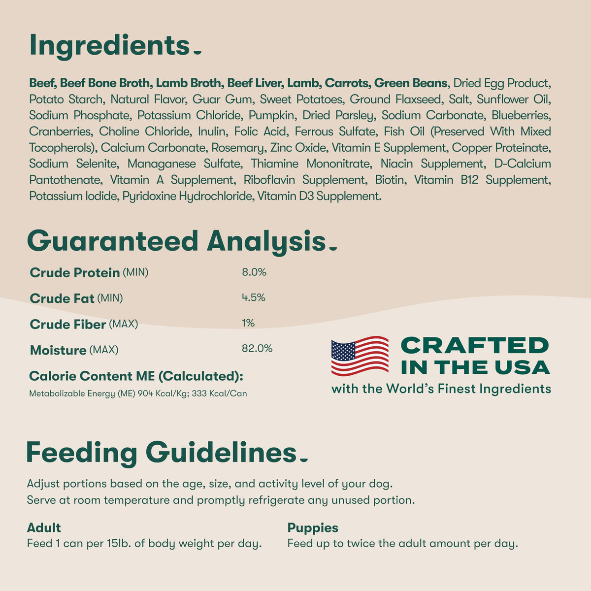 Grain Free Beef & Vegetables Wet Dog Food 12 Pack Z26299