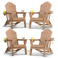 HDPE Adirondack Chair Set of 4 with Cup Holders B318261
