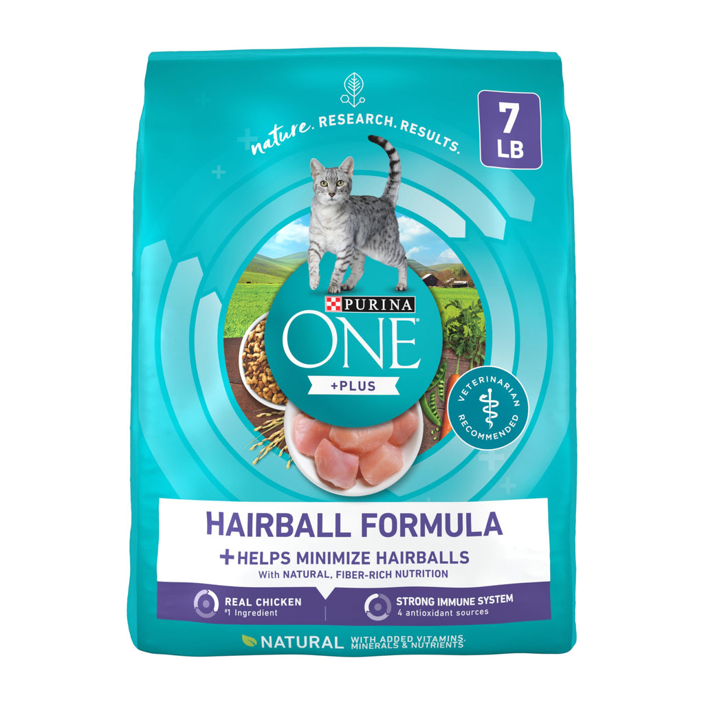 Natural Hairball Control Dry Cat Food, 7 lb Bag V114311