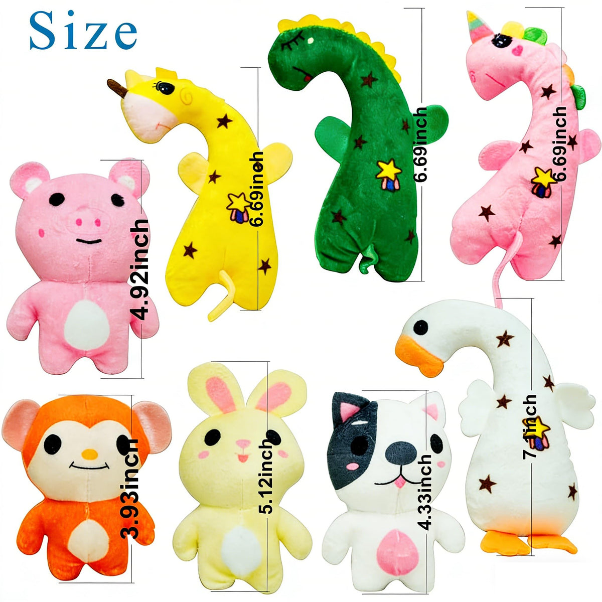 30 Pack Plush Squeaky Dog Toys V39162