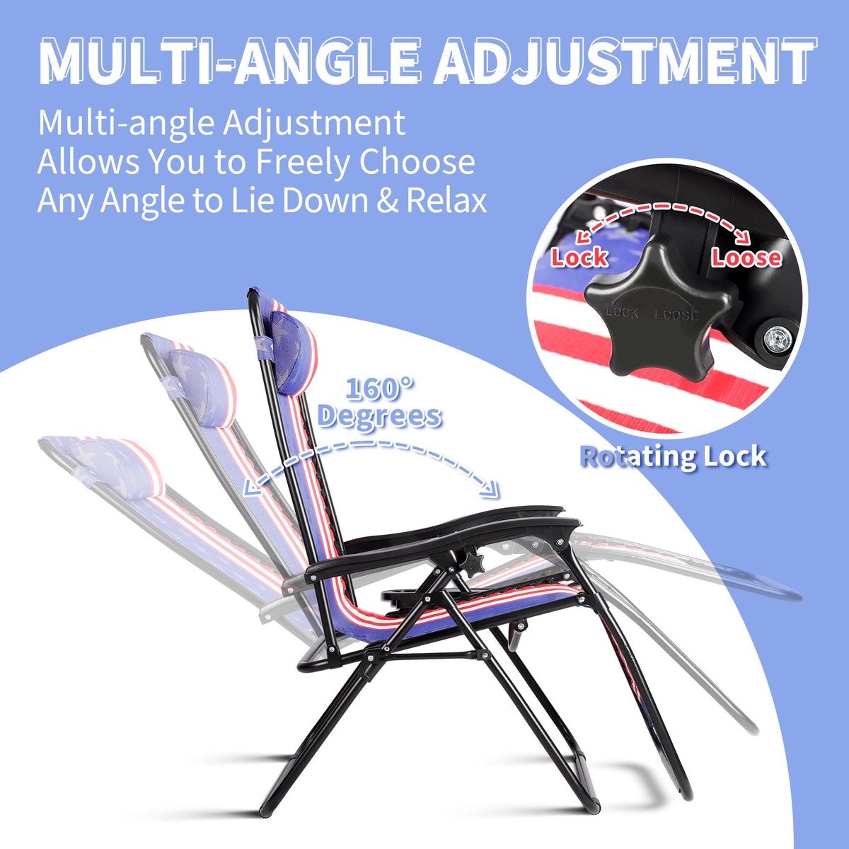 Set of 2 Adjustable Steel Mesh Zero Gravity Lounge Chairs with Pillows & Cup Holder Trays N2193