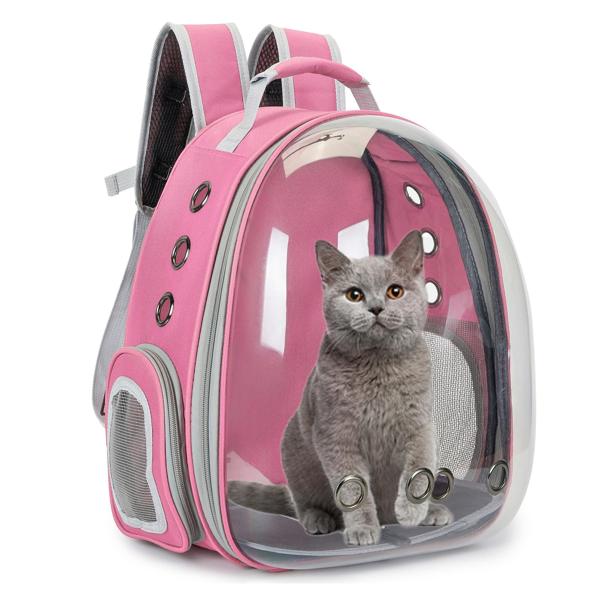 Cat Backpack Carrier Bubble Carrying Bag Pink X6121