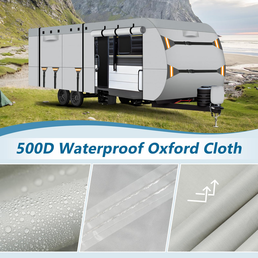 22-24 ft 500D Oxford Waterproof Travel Trailer Cover E917