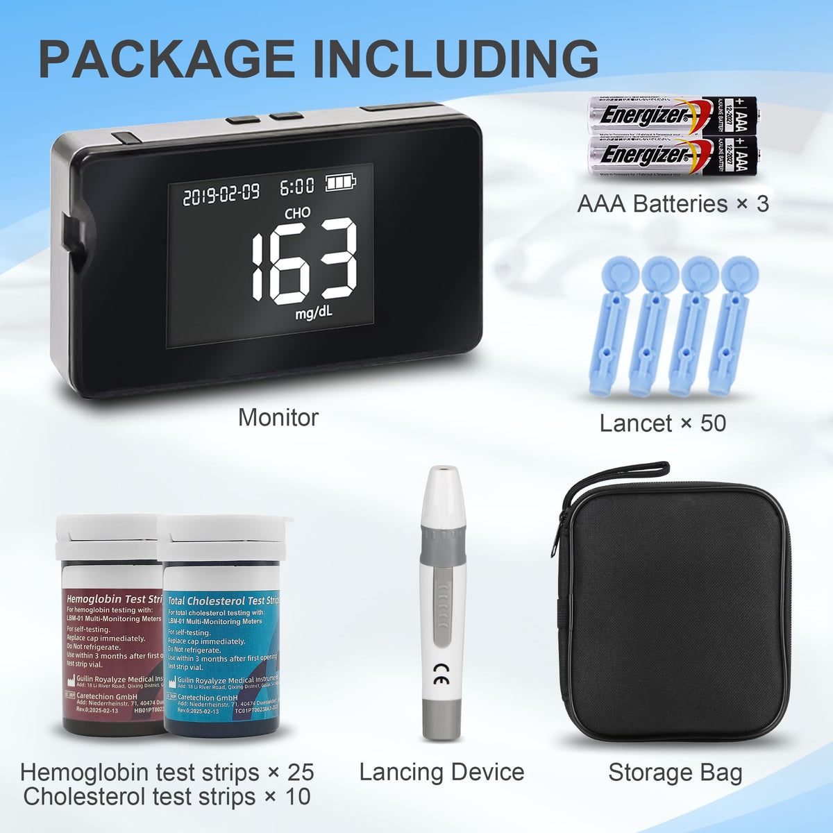 Hemoglobin Test Meter with 25 Test Strips H863