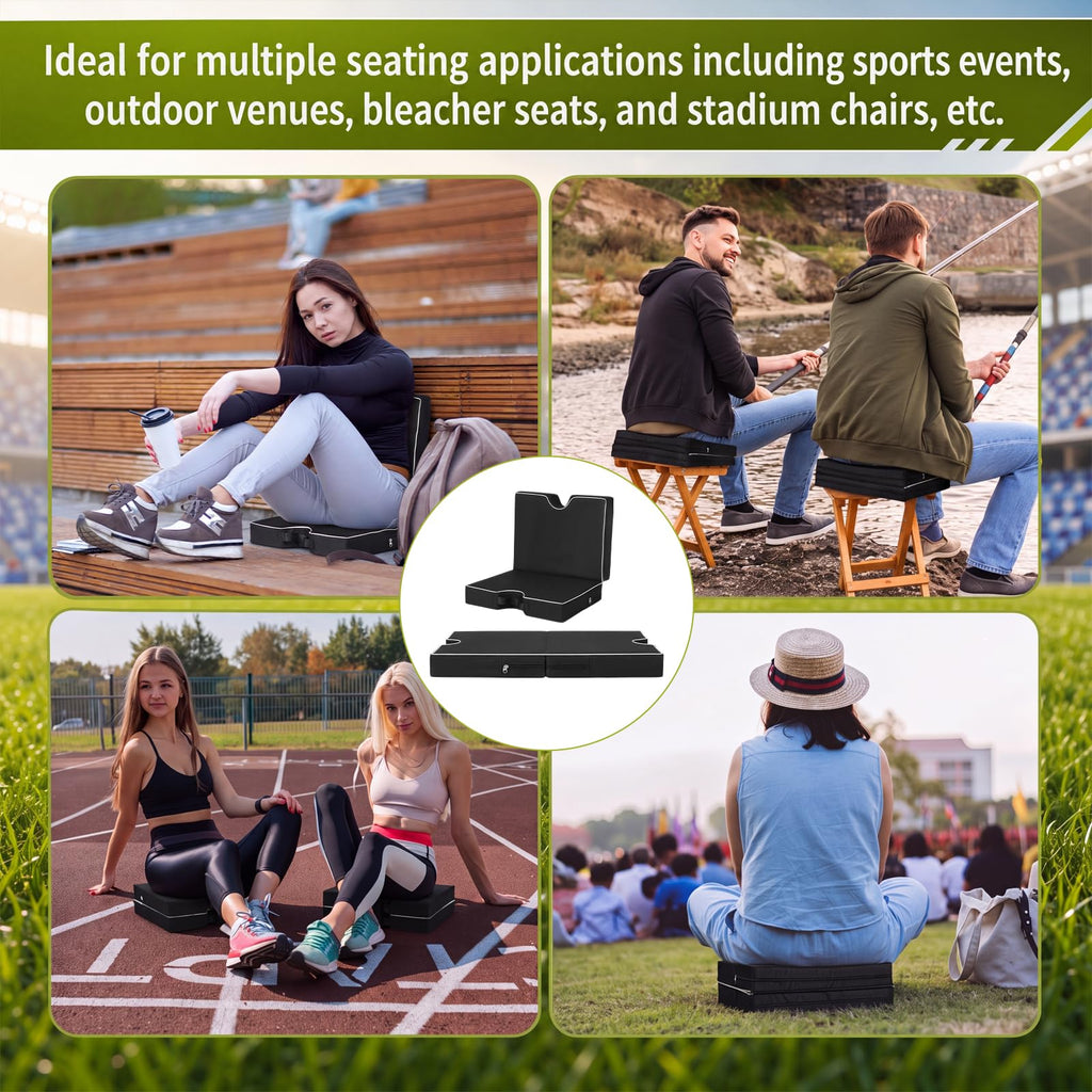 3 Pcs Portable Bleacher Chair Cushions with Handle F861
