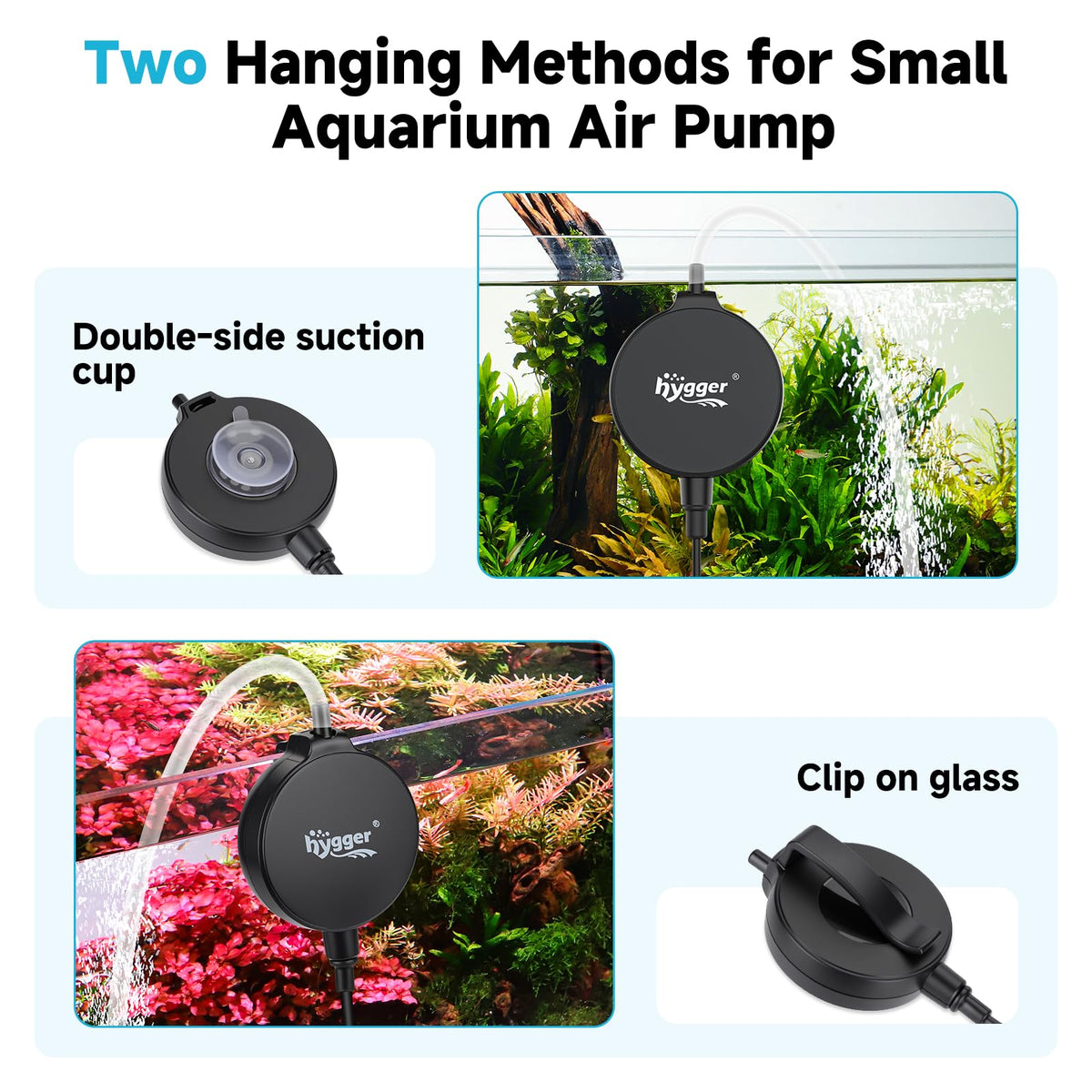 1.5 Watt Mini Aquarium Air Pump with Air Stone Tubing Z608160