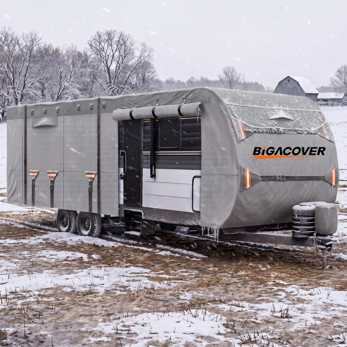 22-24 ft 500D Oxford Waterproof Travel Trailer Cover E917