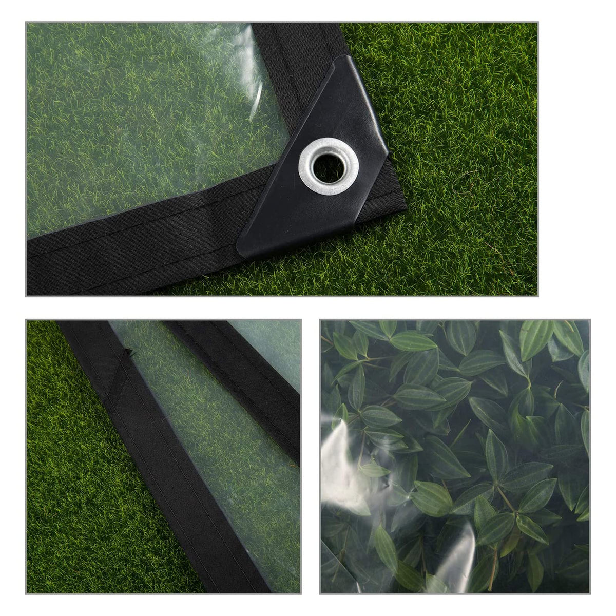 Heavy Duty Waterproof Clear 3x3ft Poly Tarp with Grommets Q971759
