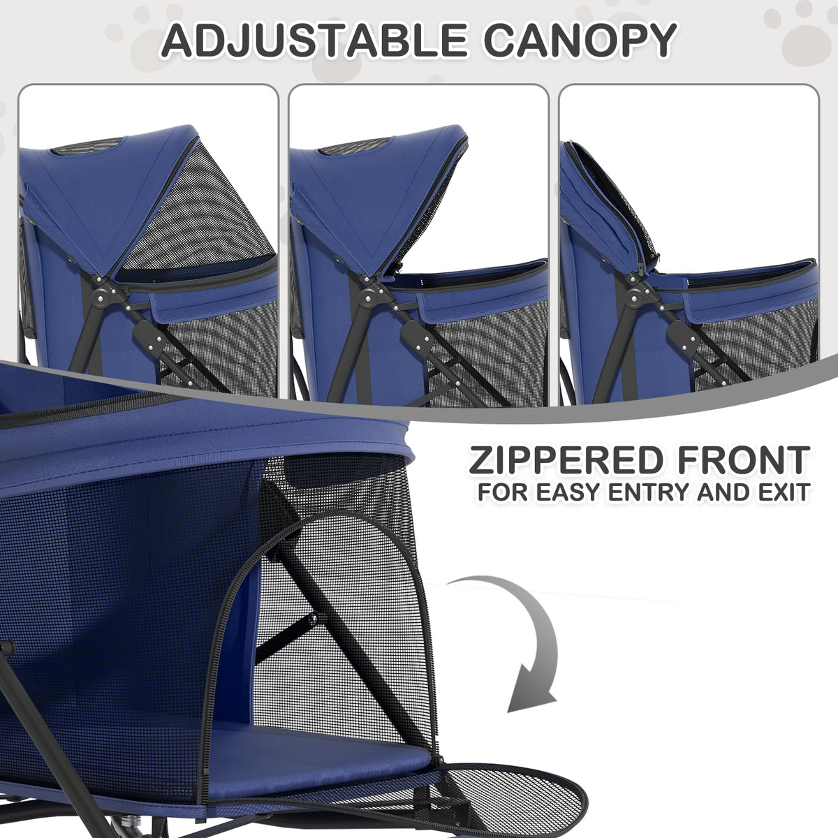 Navy Blue Pet Stroller B727955