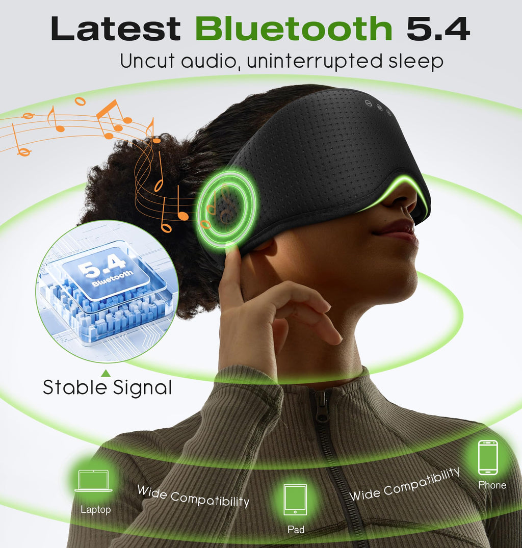 Bluetooth Sleep Headphones with 3D Eye Mask G65404