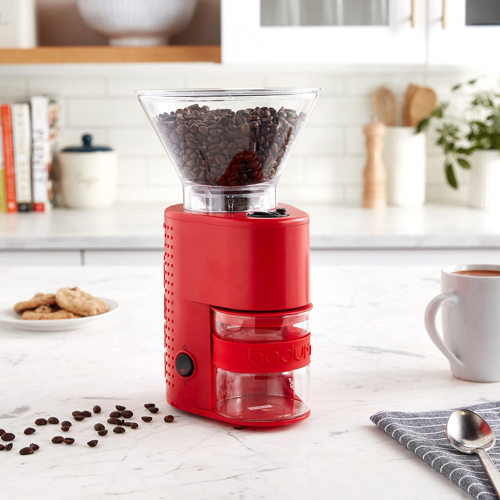 Electric Conical Burr Coffee Grinder, 12 Grind Settings, Red I987