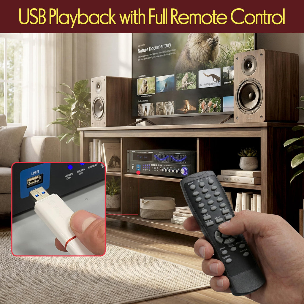 2000W 6-Channel Bluetooth Hybrid Home Amplifier T767