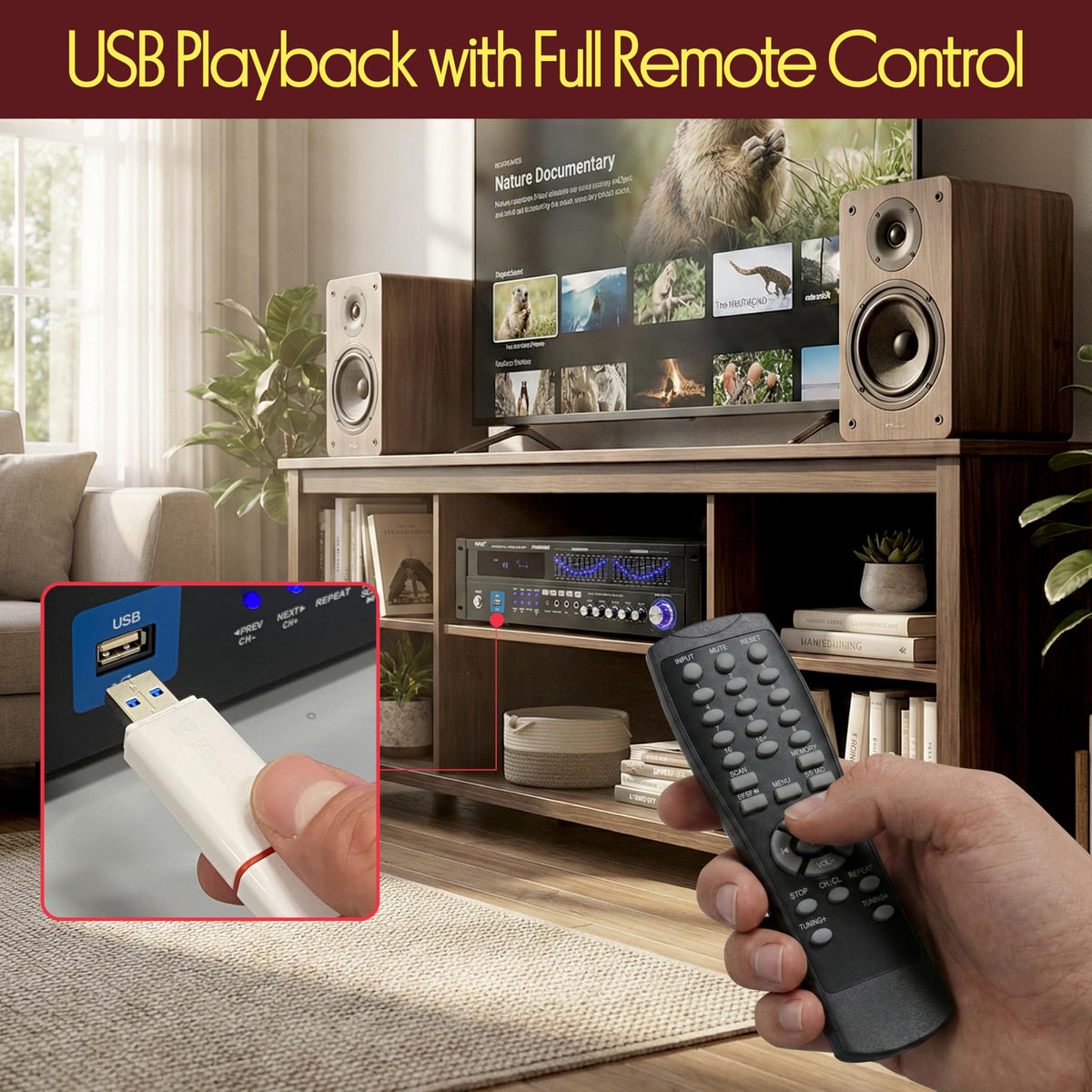 2000W 6-Channel Bluetooth Hybrid Home Amplifier T767