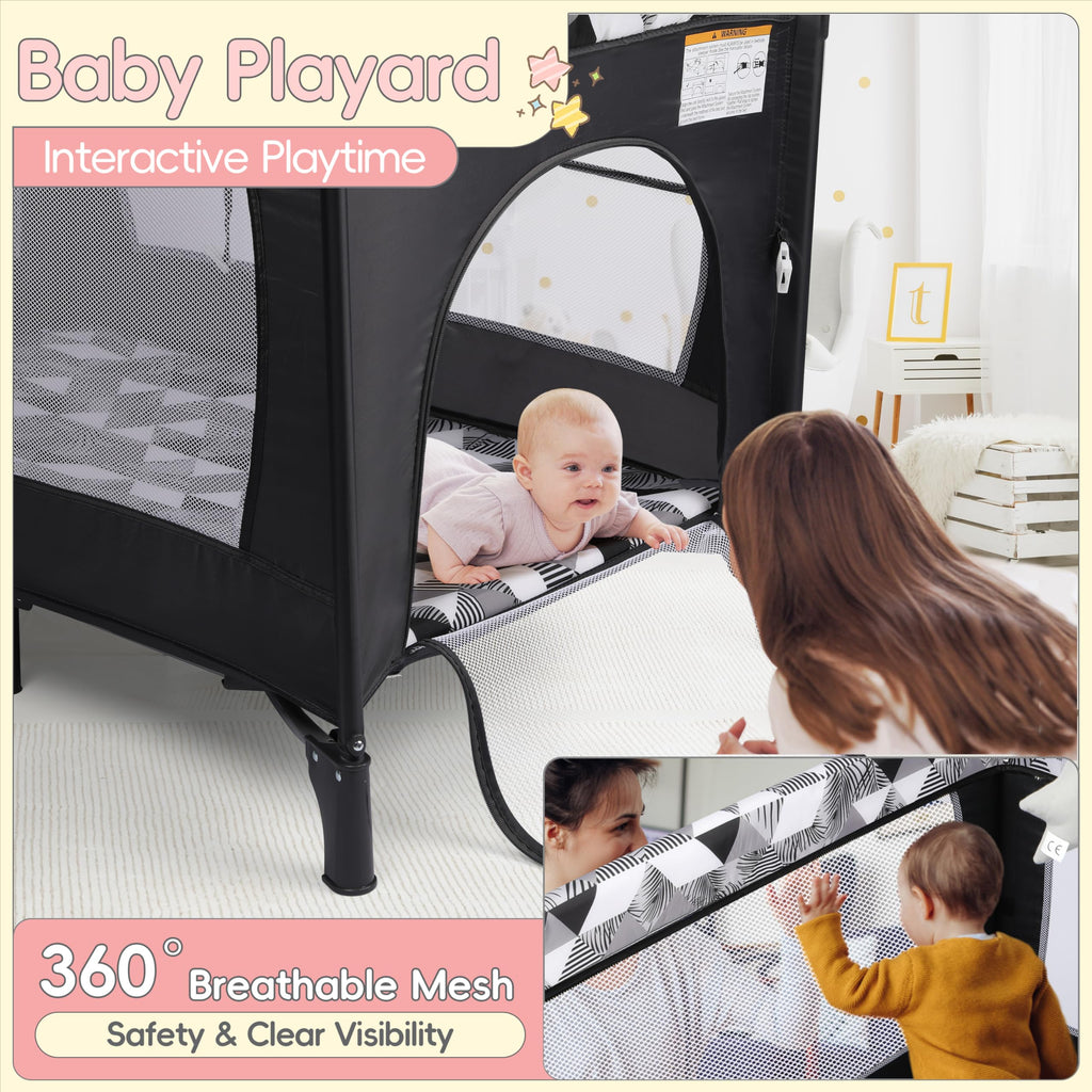 5-in-1 Baby Bassinet Bedside Sleeper with Changing Table S21236