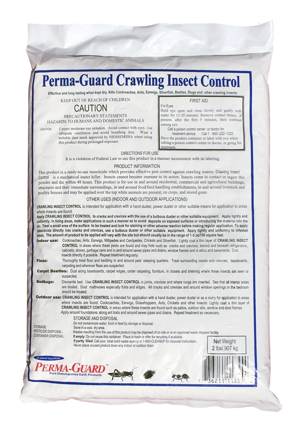 Diatomaceous Earth Powder 2 Pound Bag S3093