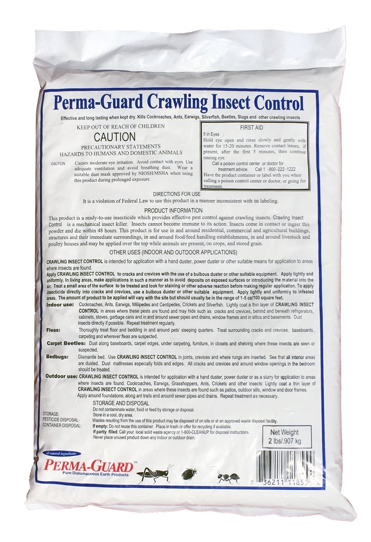 Diatomaceous Earth Powder 2 Pound Bag S3093